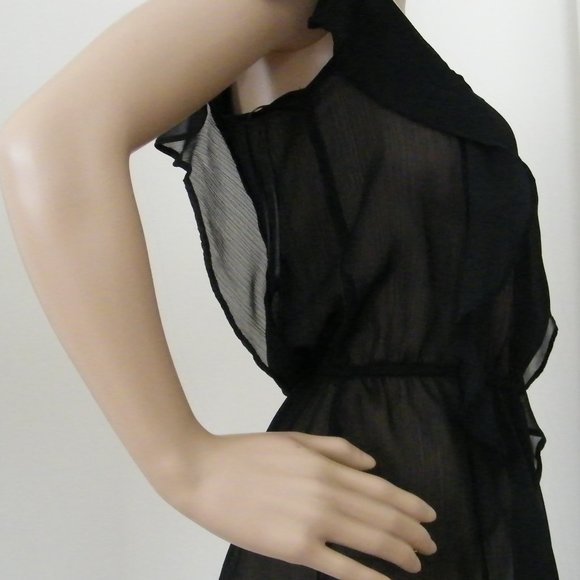 Miley Cyrus Maz Azria Shear Ruffled L #MM567700 - Picture 3 of 12